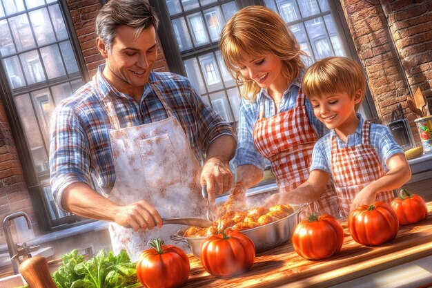 Люди готовят вместе